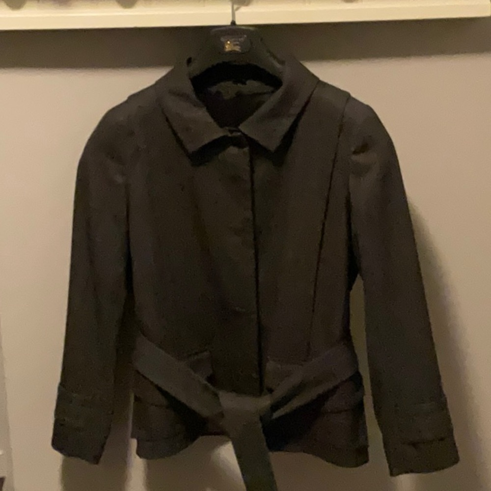 Theory Black Belted Blazer Jacket Hidden snaps